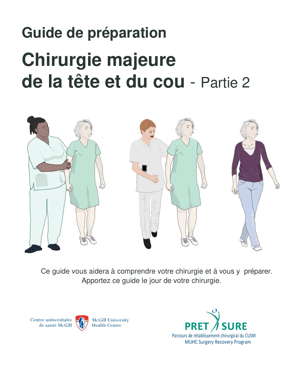 Guide de préparation Chirurgie majeure de la tête et du cou - Partie 2